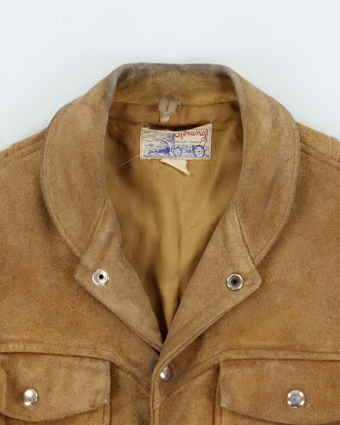 Vintage 1960s Sprung Western Wear Suede Jacket - M
