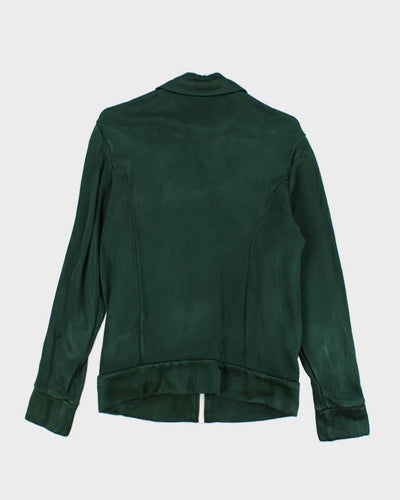 Burberry Emerald Green Striped Heavyweight Technical Track Jacket - S