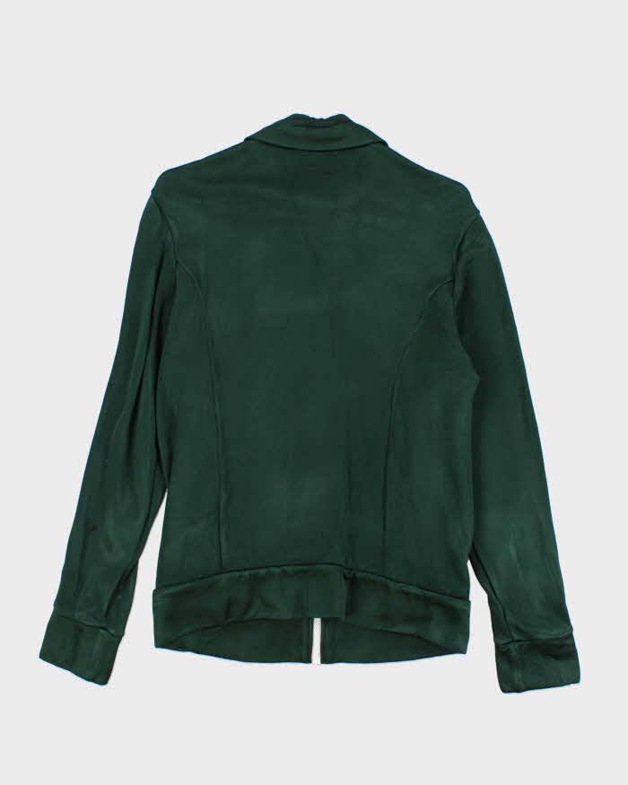 Burberry Emerald Green Striped Heavyweight Technical Track Jacket - S