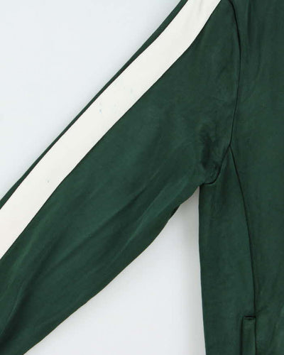 Burberry Emerald Green Striped Heavyweight Technical Track Jacket - S