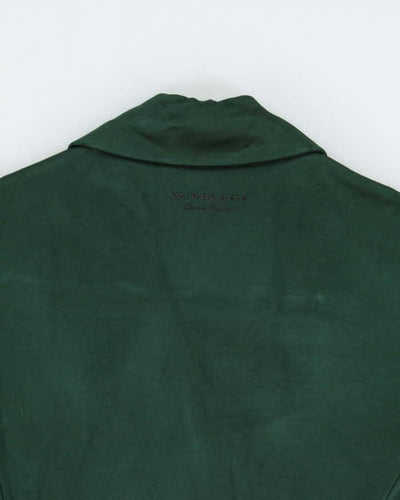 Burberry Emerald Green Striped Heavyweight Technical Track Jacket - S
