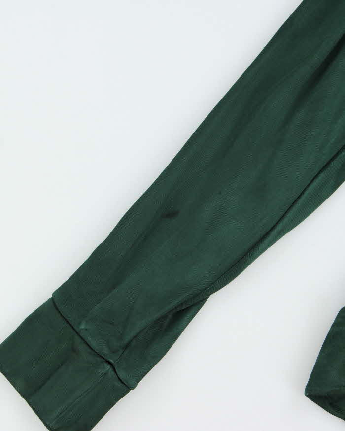 Burberry Emerald Green Striped Heavyweight Technical Track Jacket - S