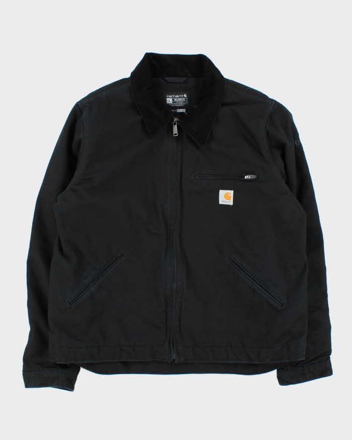 Carhartt Detroit Blanket Lined Black Oversized Workwear Jacket - L