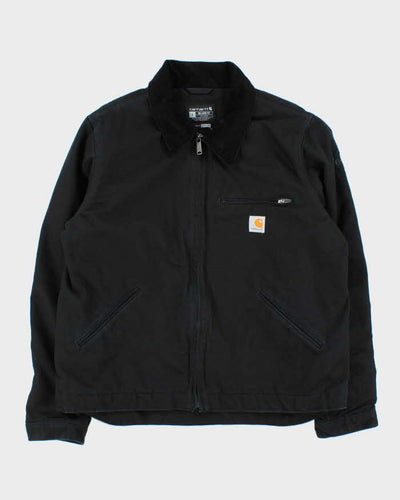 Carhartt Detroit Blanket Lined Black Oversized Workwear Jacket - L