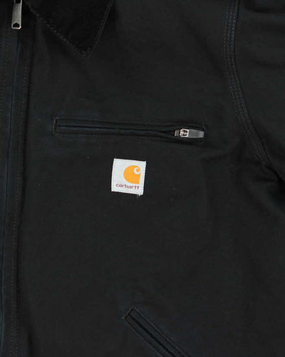 Carhartt Detroit Blanket Lined Black Oversized Workwear Jacket - L