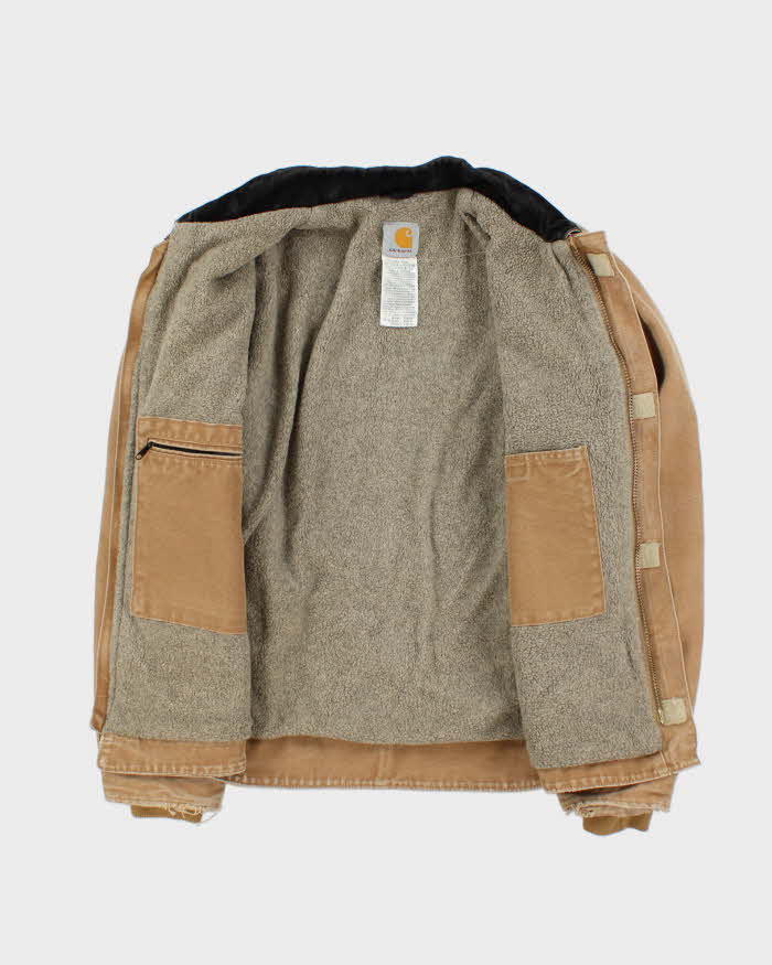 Vintage 00s Carhartt J164 Brown Sherpa Lined Oversized Workwear