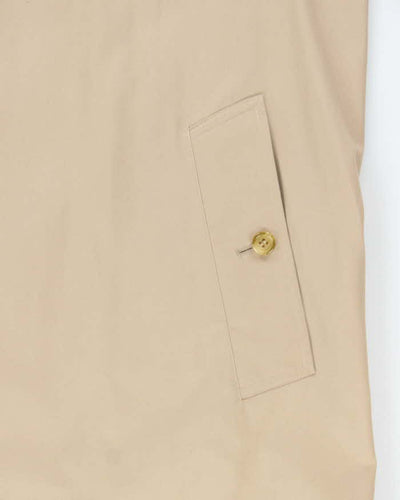 Vintage 1980s Burberry Nova Check Lined Classic Medium Length Mac Coat - XL