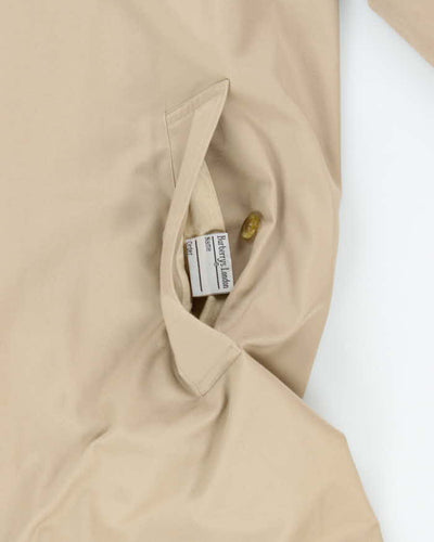 Vintage 1980s Burberry Nova Check Lined Classic Medium Length Mac Coat - XL