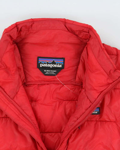 Patagonia Red Down Filled Long Puffer Jacket - XL