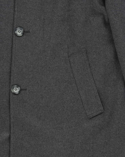 Vintage 00s Burberry Grey Wool Overcoat - L