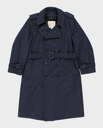 Vintage 1980s London Fog Navy Insulated Trench Coat - S