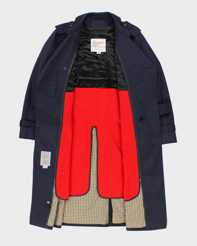 Vintage 1980s London Fog Navy Insulated Trench Coat - S