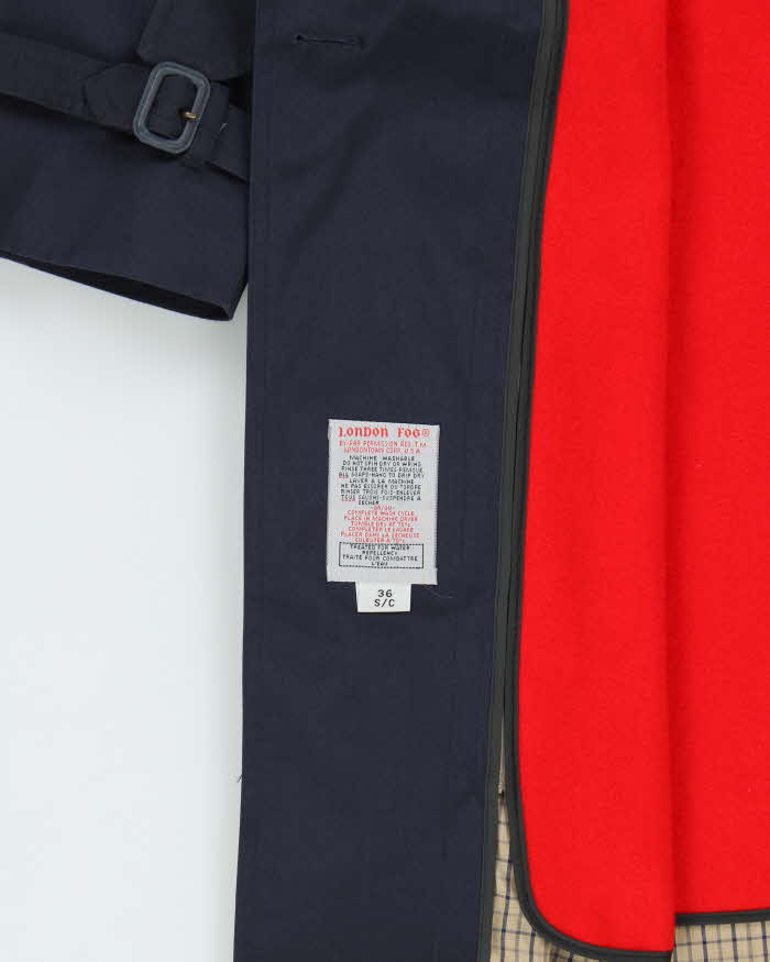 Vintage 1980s London Fog Navy Insulated Trench Coat - S