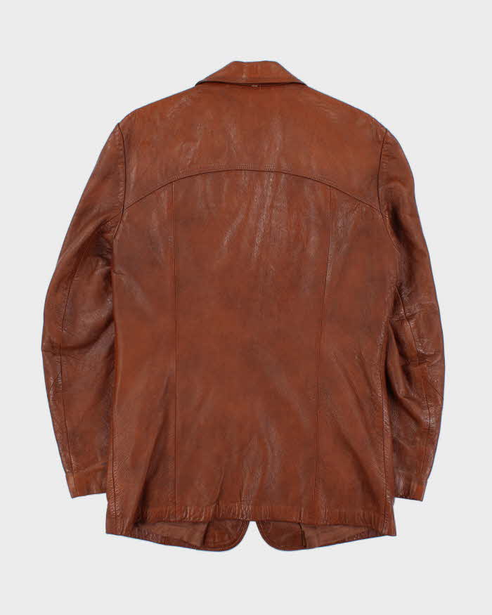 Vintage 1970s Esprit Leather Blazer Jacket - M