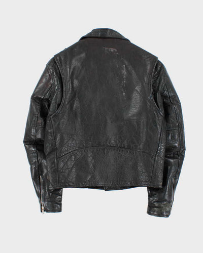 Vintage 80s First Leather Biker Jacket - M