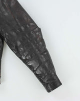 Vintage 1980s Black Classic Leather Biker Jacket - L