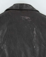 Vintage 1980s Black Classic Leather Biker Jacket - L