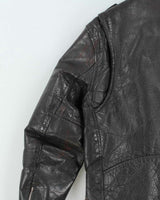 Vintage 1980s Black Classic Leather Biker Jacket - L