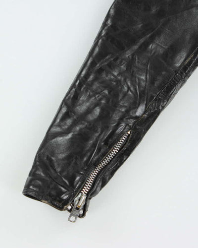 Vintage 90s Leather Biker Jacket - S