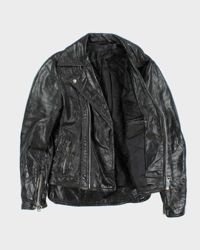 Vintage 90s Leather Biker Jacket - S