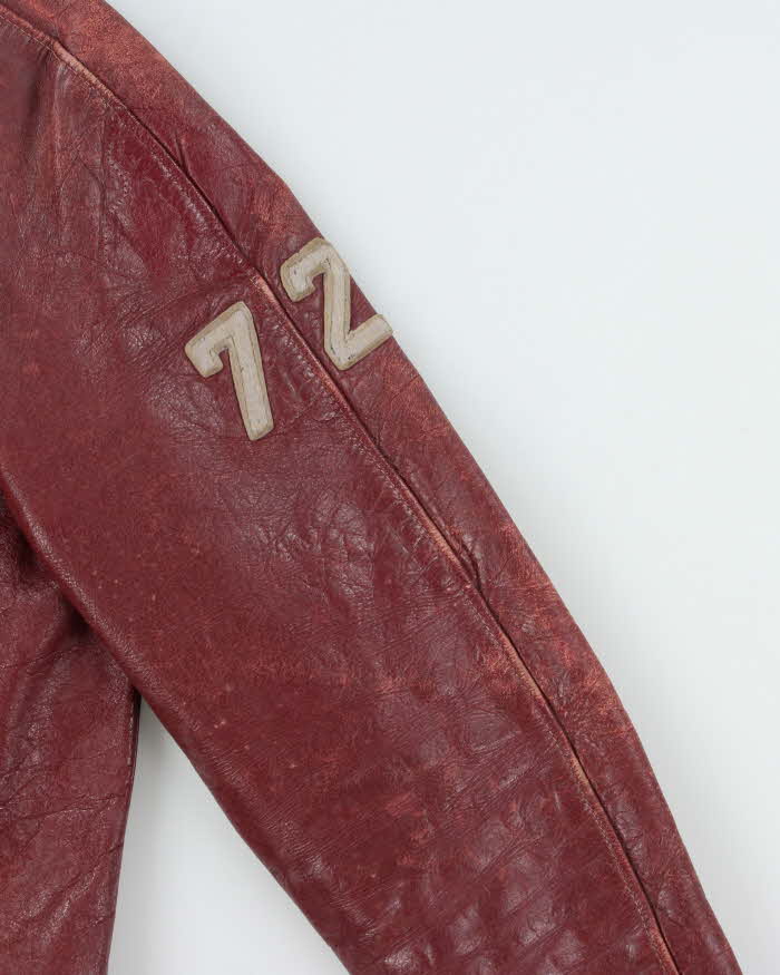 Vintage 1972 Capelli 'McMaster University Hamilton' Leather Varsity Jacket - M