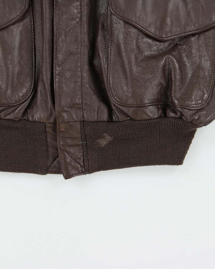 Vintage 90s Cooper A.2 Goatskin Leather Flight Jacket - L