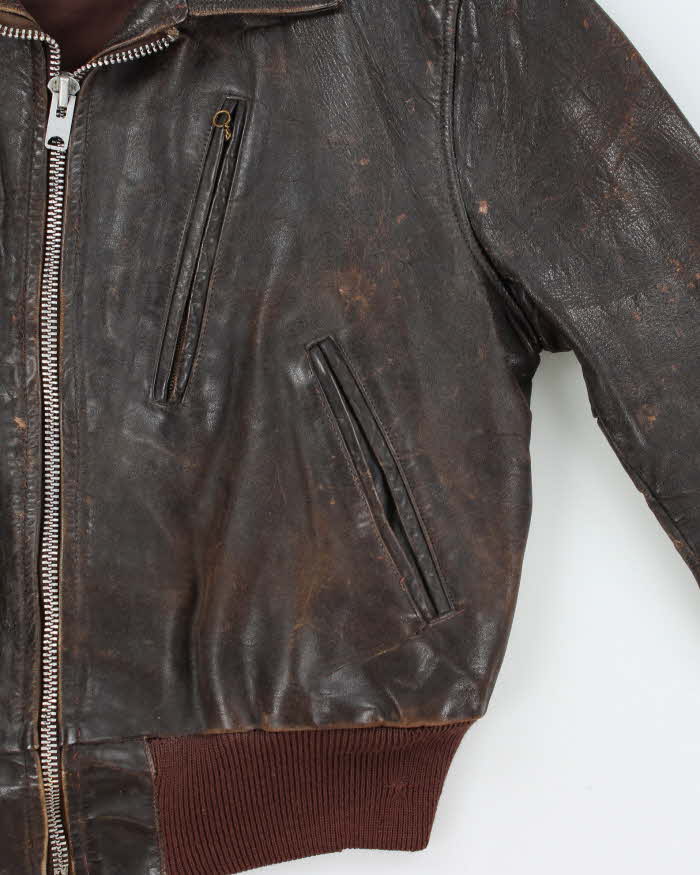 Vintage 1950s Horsehide Leather A2 Flight Jacket - M