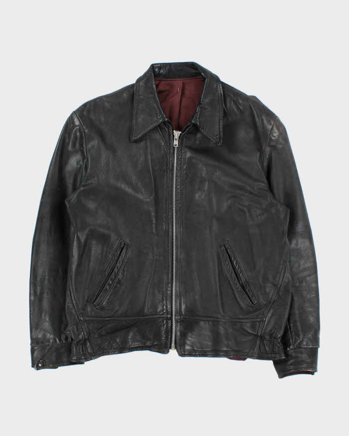 Vintage 1950s Leather U.S Trucker Jacket - XL