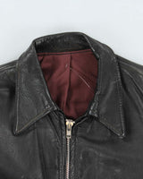 Vintage 1950s Leather U.S Trucker Jacket - XL