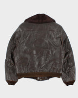 Vintage 60s Sears Leather Bomber Jacket - M