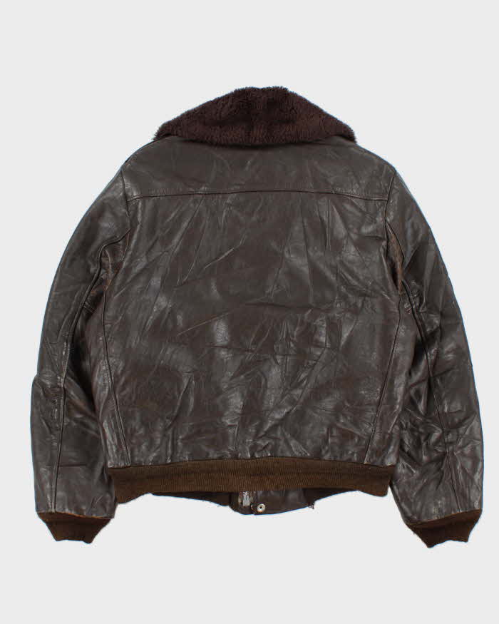 Vintage 60s Sears Leather Bomber Jacket - M