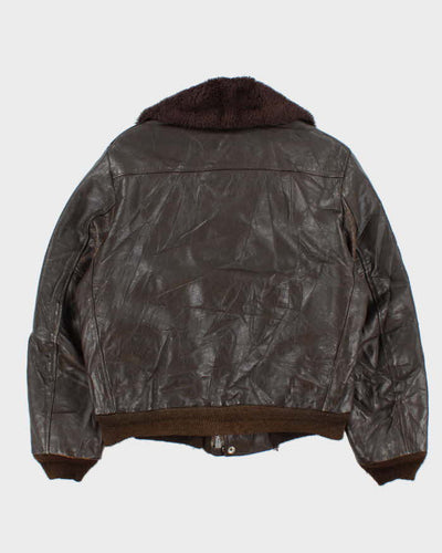 Vintage 60s Sears Leather Bomber Jacket - M