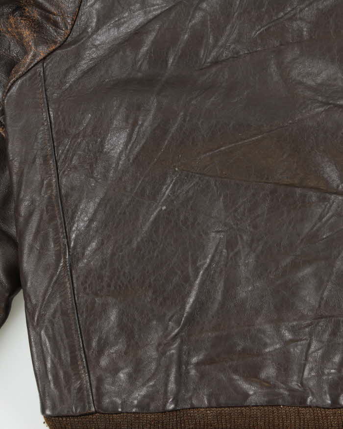 Vintage 60s Sears Leather Bomber Jacket - M