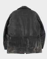 Vintage 1970s Stagg Australian Plaid Lined Long Leather Jacket - XL