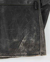 Vintage 1970s Stagg Australian Plaid Lined Long Leather Jacket - XL