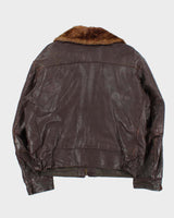 Vintage 1950s H&amp;A Canadian Made Shearling Ponyhide Leather Biker Jacket - XL
