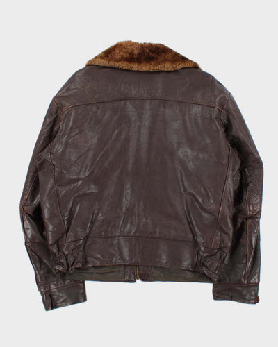 Vintage 50s H&A Motorcycle Sportswear Leather Jacket - L