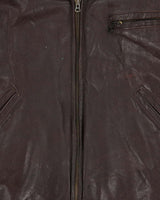 Vintage 1950s H&amp;A Canadian Made Shearling Ponyhide Leather Biker Jacket - XL