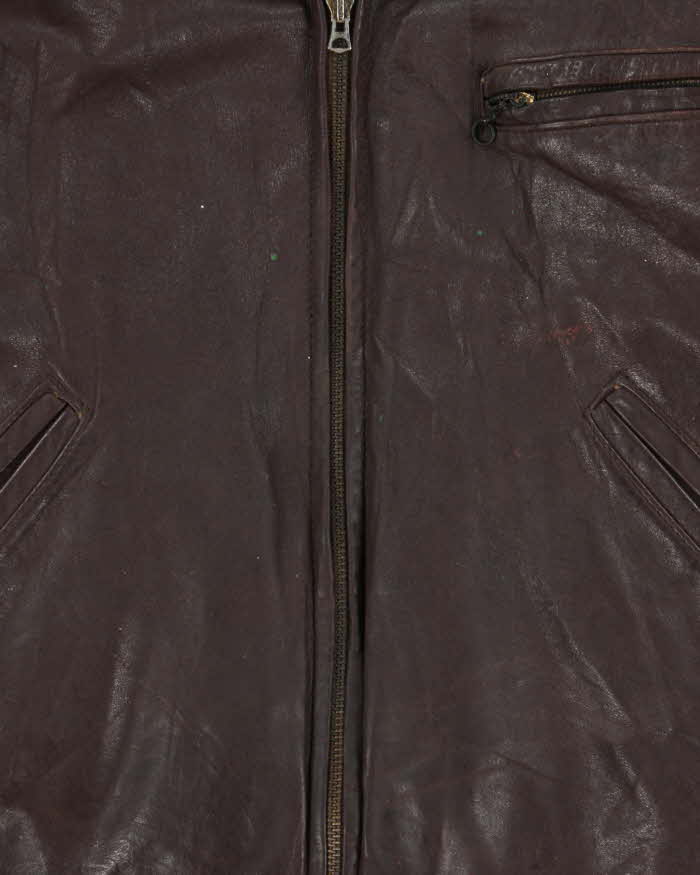 Vintage 1950s H&amp;A Canadian Made Shearling Ponyhide Leather Biker Jacket - XL