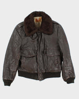 Vintage 50s Leather Bomber Jacket - S