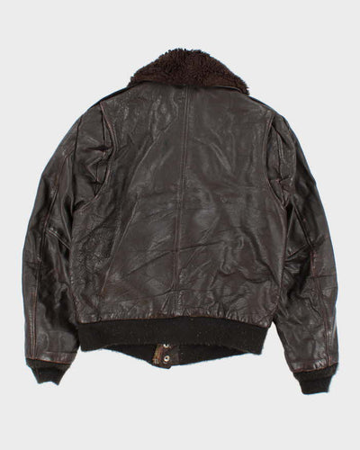 Vintage 50s Leather Bomber Jacket - S