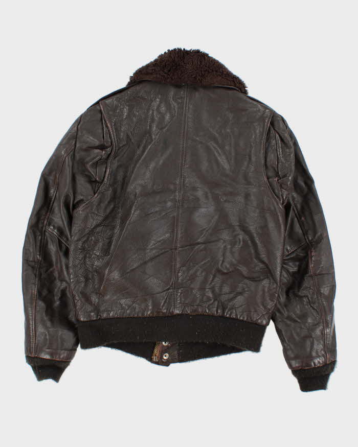 Vintage 50s Leather Bomber Jacket - S