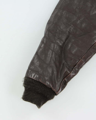 Vintage 50s Leather Bomber Jacket - S