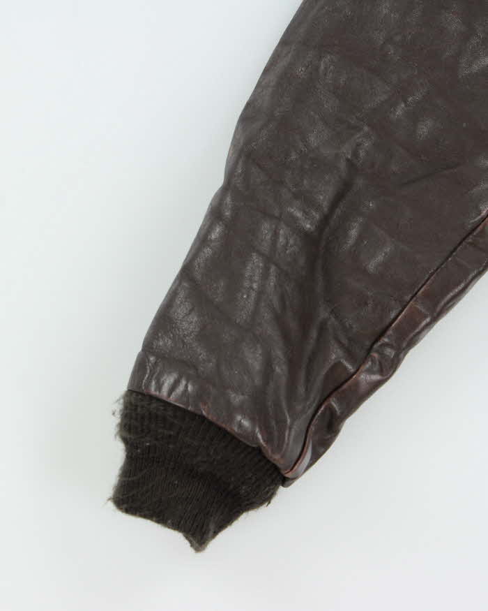 Vintage 50s Leather Bomber Jacket - S