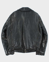 Vintage 1960s Kale Uniforms Official Chicago City Police Force Horsehide Leather Biker Jacket - XL