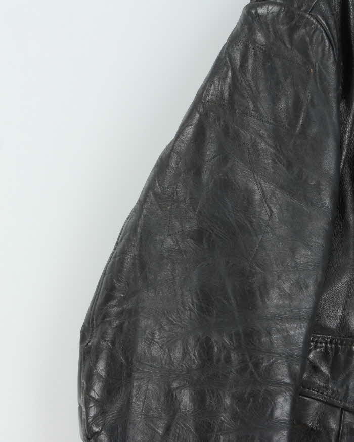 Vintage 1960s Kale Uniforms Official Chicago City Police Force Horsehide Leather Biker Jacket - XL