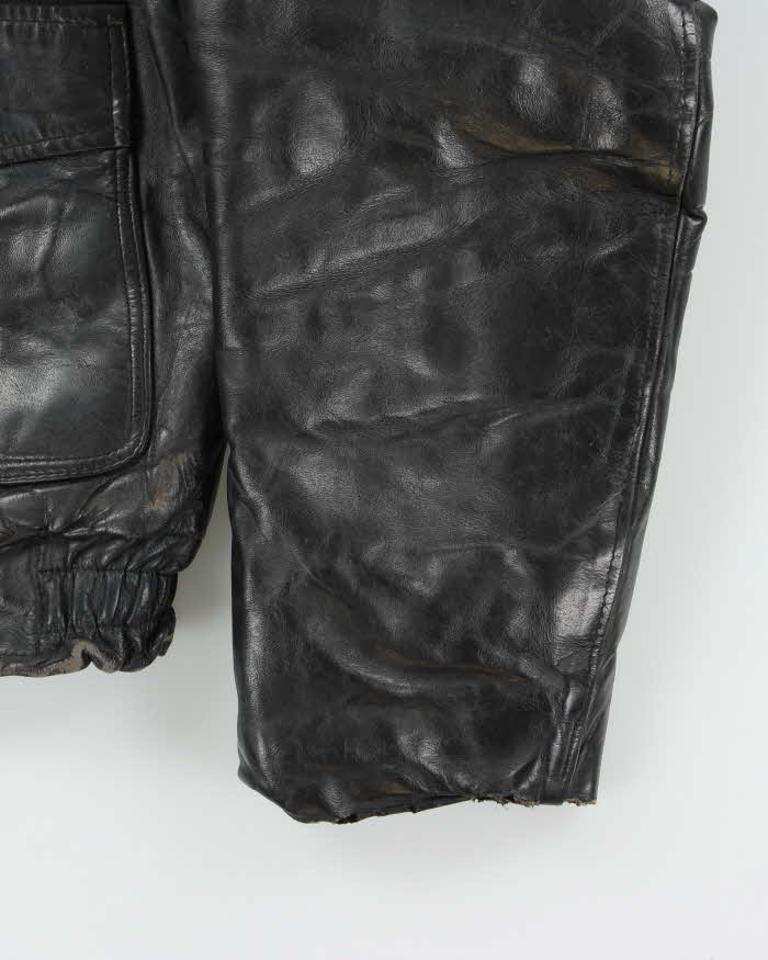 Vintage 1960s Kale Uniforms Official Chicago City Police Force Horsehide Leather Biker Jacket - XL