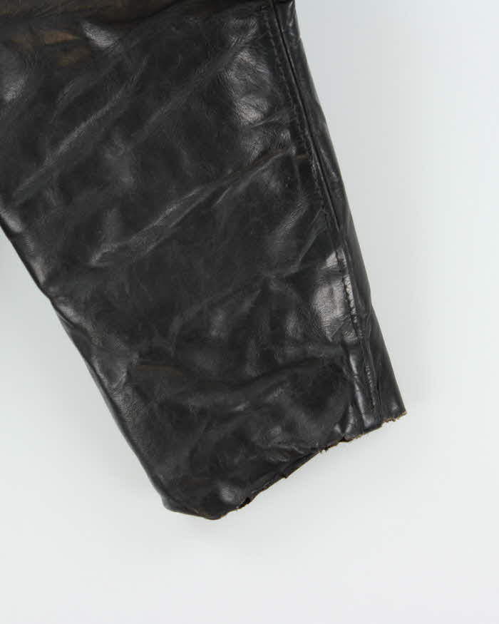 Vintage 1960s Kale Uniforms Official Chicago City Police Force Horsehide Leather Biker Jacket - XL