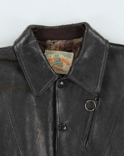 Vintage 50s Men's Wear Leather Jacket - S