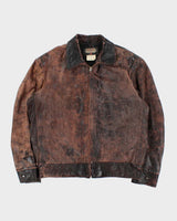 Vintage 1960s Shields Horsehide Leather Trucker Jacket - L